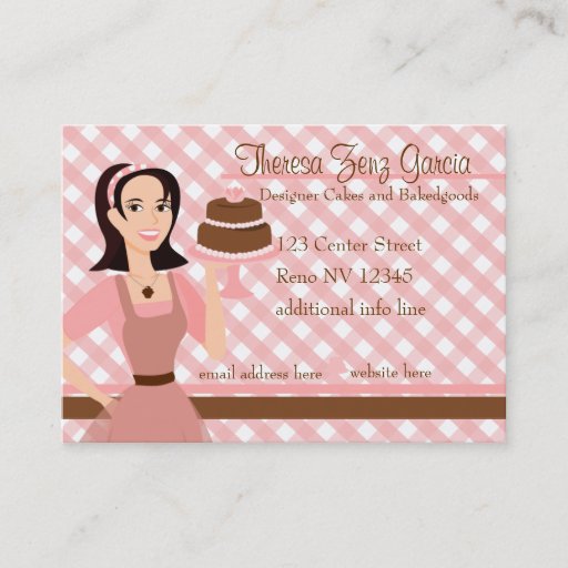 Customizable Designer Bakedgoods-Cake Business Cards