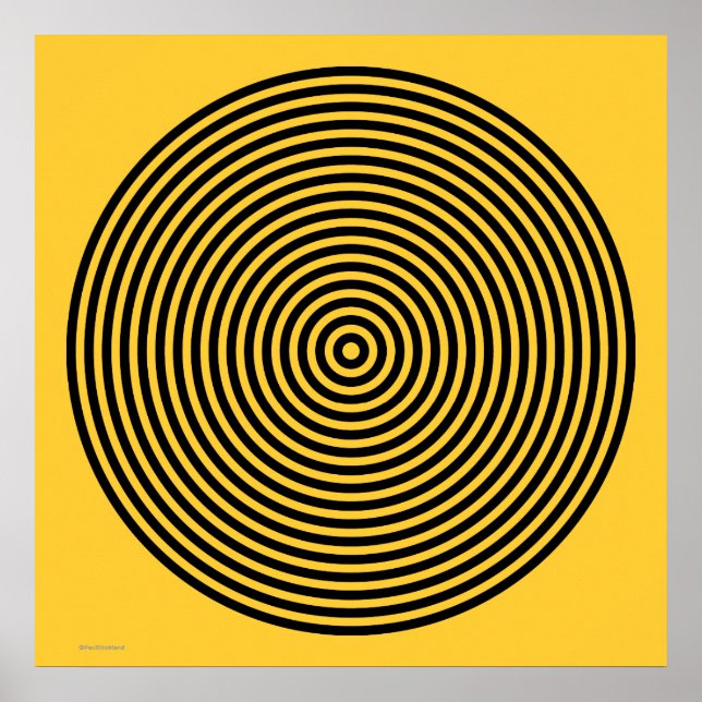 Designer Black and Yellow Poster (Front)