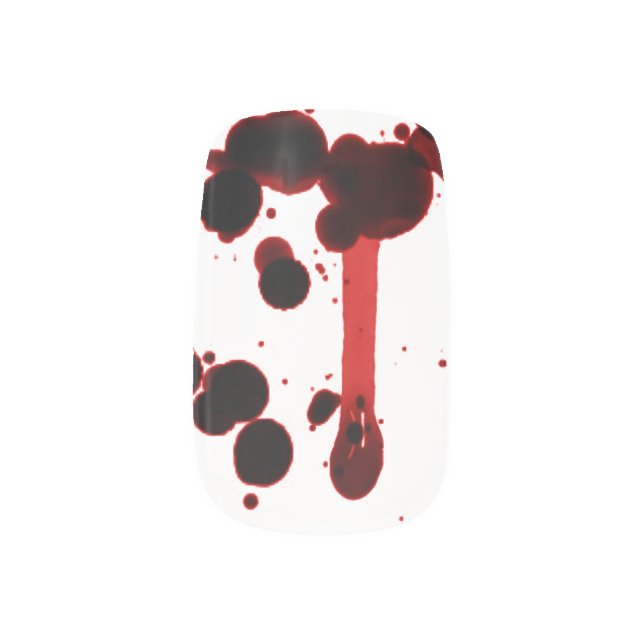 Designer Blood Splatter—Nail Art Minx Nail Art (Left Thumb)