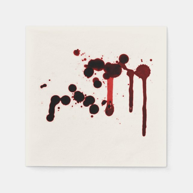 Designer Blood Splatter Napkins (Front)