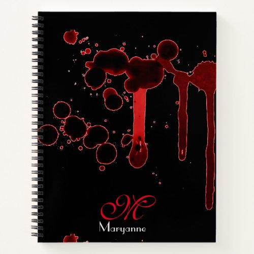 Designer Blood Splatter Notebook