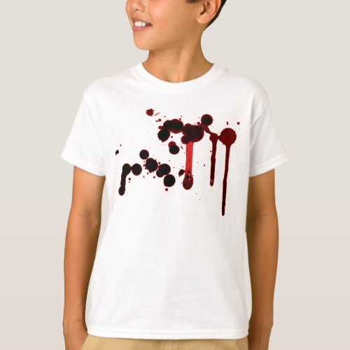 Designer Blood Splatter T_Shirt