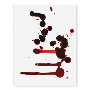 Designer Blood Splatter Temporary Tattoos