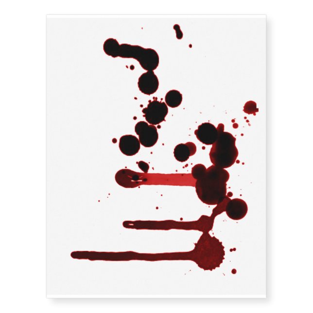 Designer Blood Splatter Temporary Tattoos (Front)