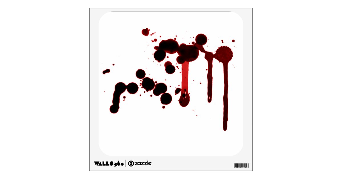 Designer Blood Splatter Wall Decal | Zazzle