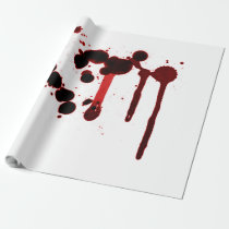 Designer Blood Splatter Wrapping Paper