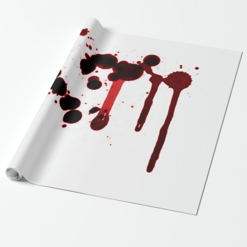 Designer Blood Splatter Wrapping Paper