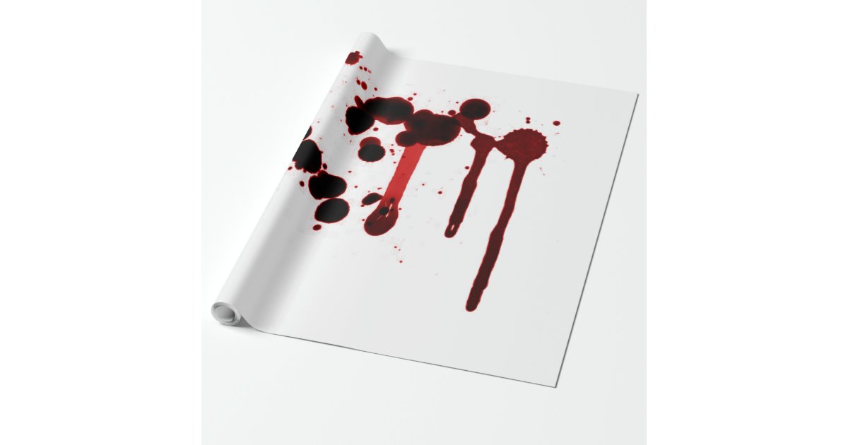 Designer Blood Splatter Wrapping Paper | Zazzle