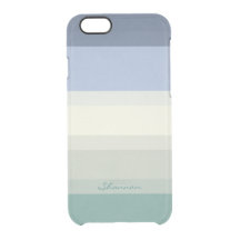 Designer Blue and Aqua Green striped clear