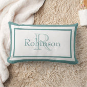Designer Blue/White Monogram Name Keepsake Pillow (Blanket)