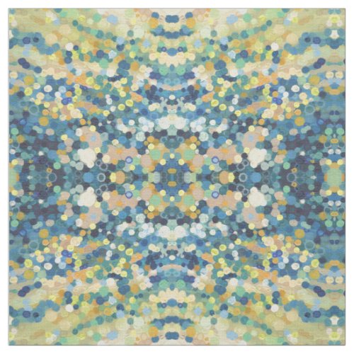 Designer Boho Blue Orange Green Fabric Berkley