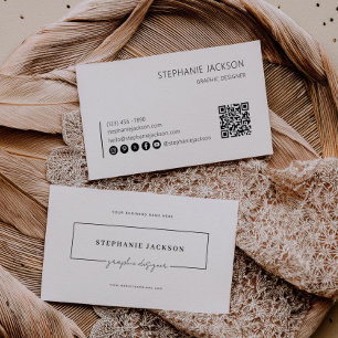 Designer Business Card Scan QR Code