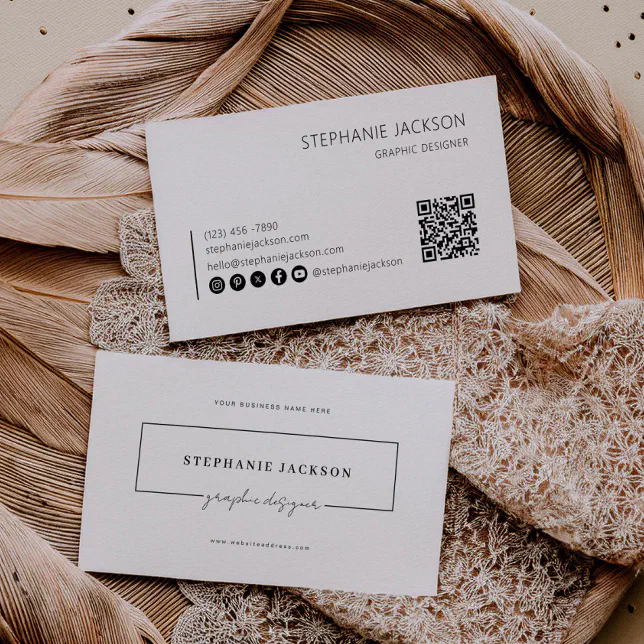 Designer Business Card Scan QR Code | Zazzle