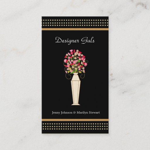Customizable Designer Business Cards - Black &amp; Gold