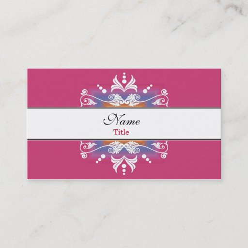 Customizable Designer Business Cards::Colorful Flourishes