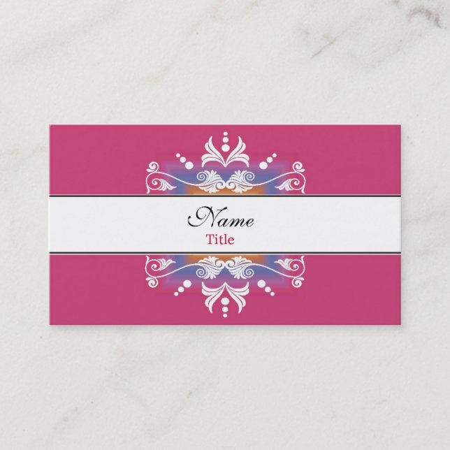 Designer Business Cards::Colorful Flourishes Card (Front)