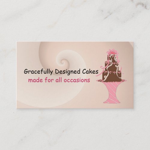 Designer Cake - Fancy Chocolate Cake Business Card