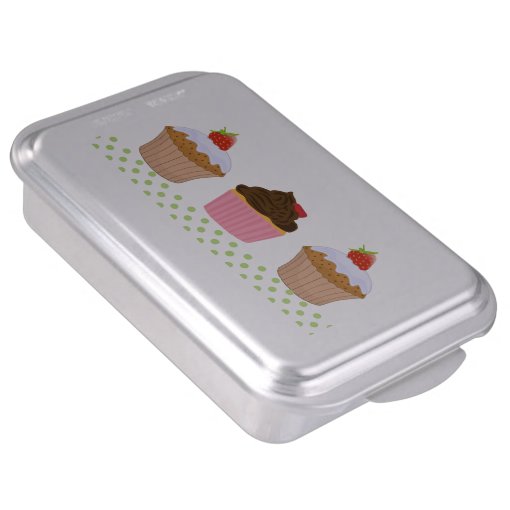 Designer Cake Pan with Cupcakes | Zazzle