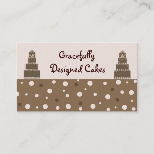 Designer Cakes and Little Dots Business Card Template