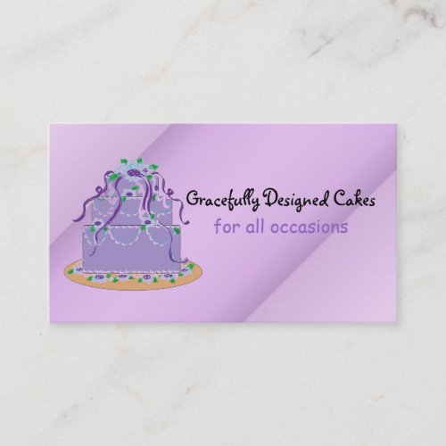 Designer Cakes/Baking Business Card Template