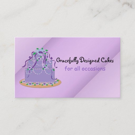 Customizable Designer Cakes/Baking Business Card Template
