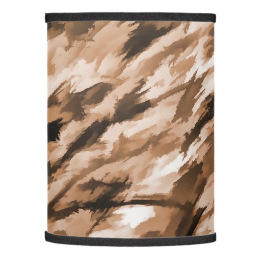 Designer Camo in Beige and Burnt Sienna Lamp Shade (Left)