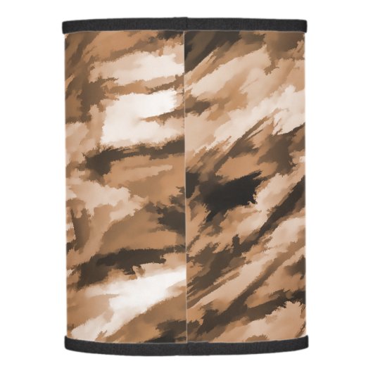 Designer Camo in Beige and Burnt Sienna Lamp Shade (Back)