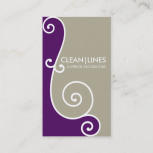 DESIGNER CARD art nouveau curled divide