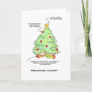 Designer Christmas Tree Holiday Card