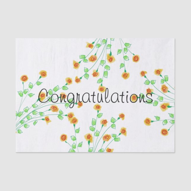 Designer Congratulations Tissue Paper (Front)