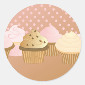 Designer Cupcakes Classic Round Sticker