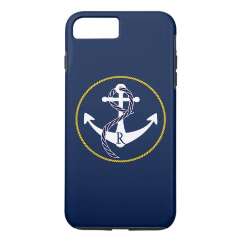 Designer Custom Nautical Anchor Personalized iPhone 8 Plus7 Plus Case