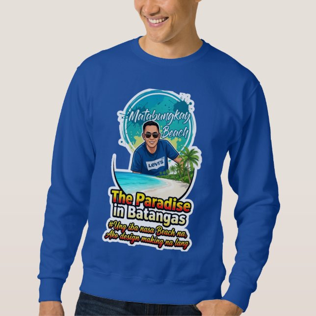 "Designer Daze" Matabungkay Beach Logo Sticker Sweatshirt (Front)