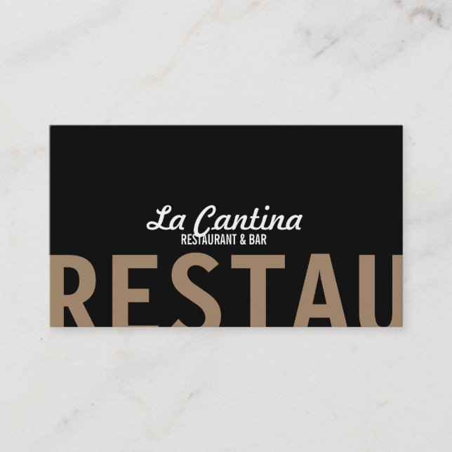 Designer Double-Sided Restaurant Business Card (Front)