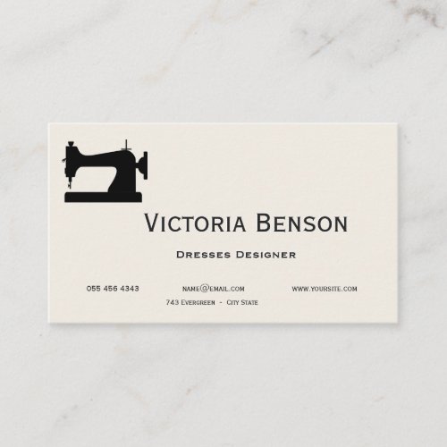 Designer dresses business card