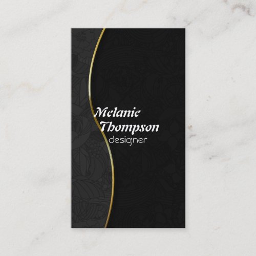 Designer Elegant Black Business Cards