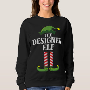 Designer Elf Matching Family Group Christmas Party Sweatshirt