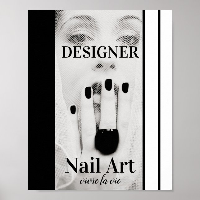Designer Fashion Fingernail Art Poster (Front)