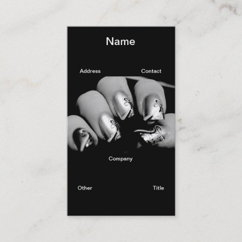 Designer Fingernails Business Card