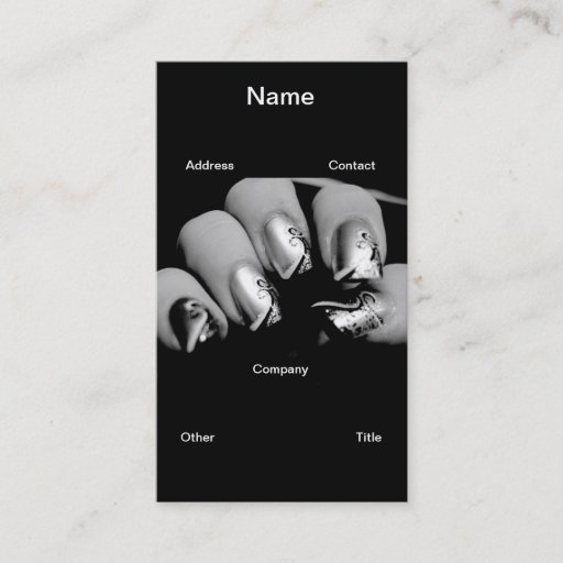 Customizable Designer Fingernails Business Card