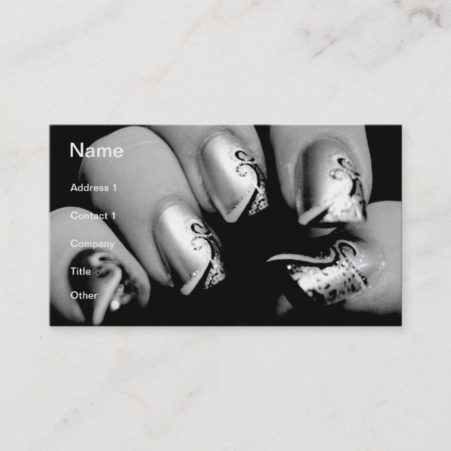 Designer Fingernails Business Card (Front)