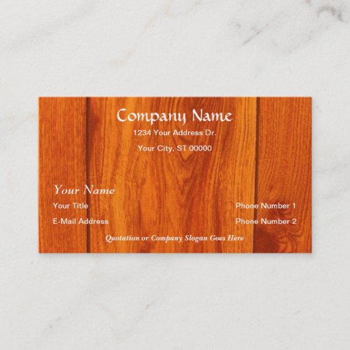 Designer Flooring Wood Tile Business Cards