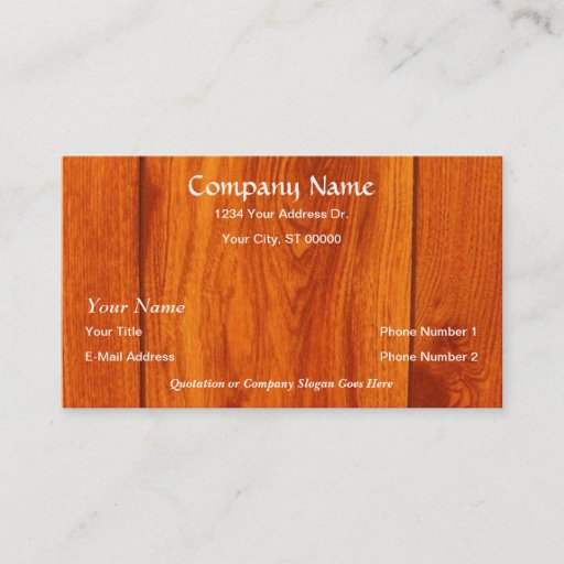 Customizable Designer Flooring Wood Tile Business Cards