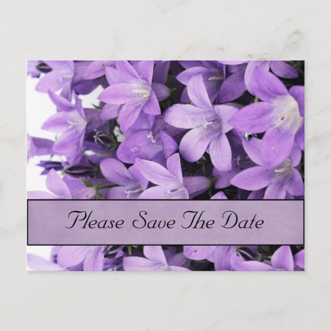 DESIGNER FLORAL SAVE THE DATE POSTCARDS (Front)