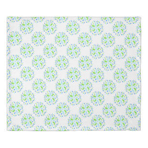 Designer Fresh Green And Blue King Duvet Cover