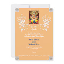 Designer Ganesha Indian Wedding Invitation