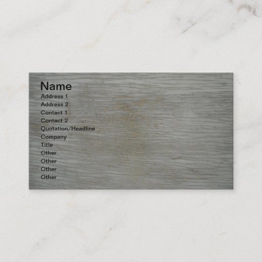 Customizable Designer Gray Barn Wood Grain Business Cards