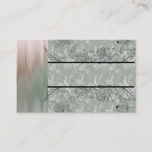  Designer Green Floral Multi Blend Business Card (Front)