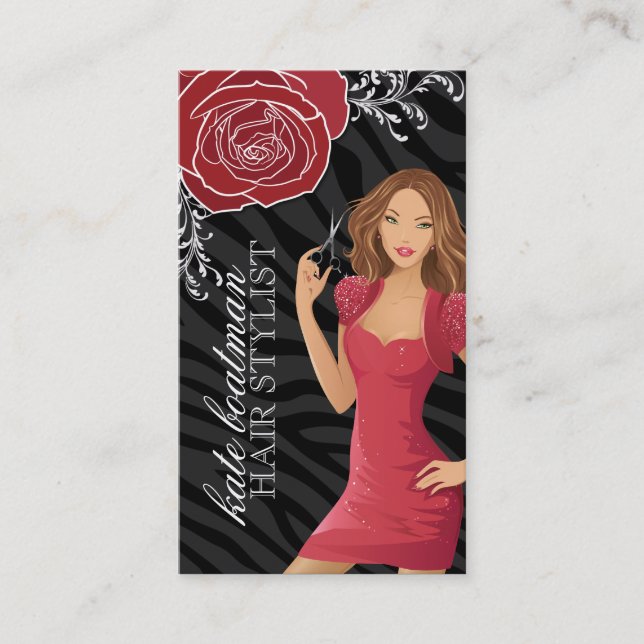 DESIGNER HAIR STYLIST BUSINESS CARDS (Front)