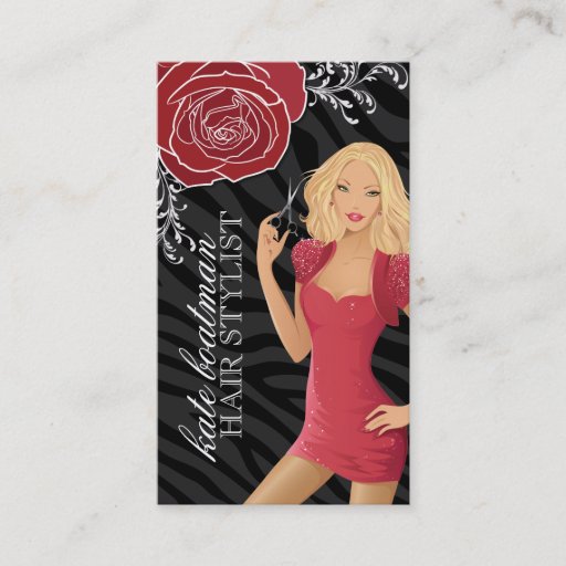 Customizable DESIGNER HAIR STYLIST BUSINESS CARDS